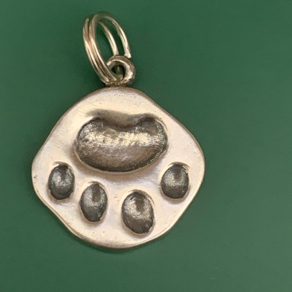 .925 Dog Paw Sterling Silver Jewelry Charm #dog #pet #paw
